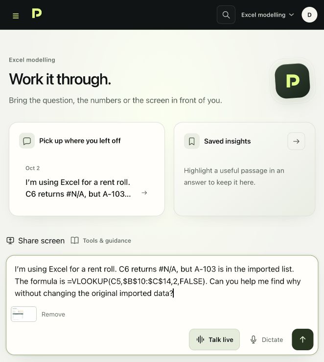 Attach the workbook screenshot and explain what you expected. The Companion can use the cells and formula you show it.